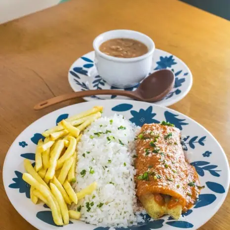 Panqueca Recheada — foto do cardápio oficial do Mount Zion Vegan